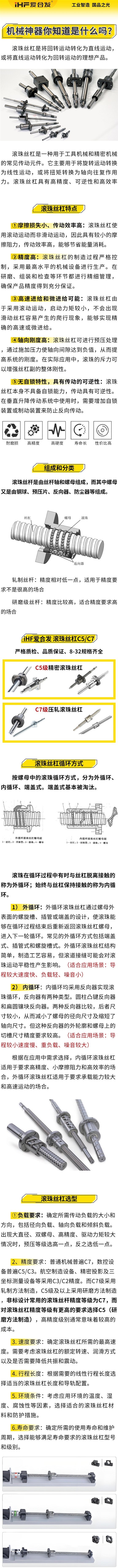 愛合發(fā)：機械神神器，滾珠絲杠循環(huán)方式