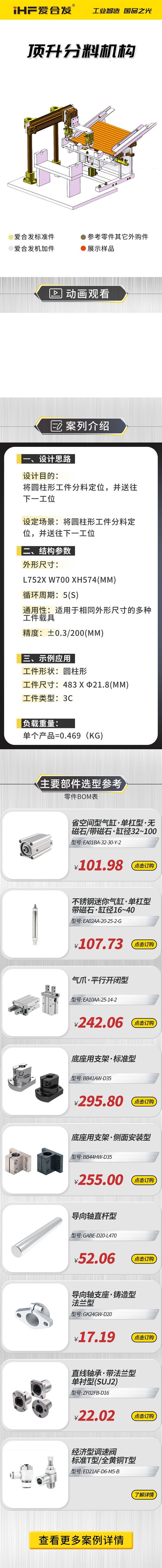 愛合發(fā)：案例介紹，頂升分料機構(gòu)！